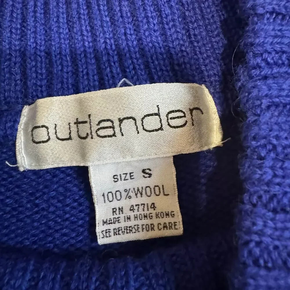 Outlander 100 Wool Colorblock Knit Mock Neck Sweater Dress Size‎ S Vintage - Picture 3 of 9